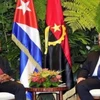 Chủ tịch Cuba Miguel Díaz-Canel và người đồng cấp Angola João Lourenço. (Nguồn: Twitter)
