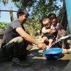 Hệ thống nước sạch được chính quyền địa phương quan tâm đầu tư, đảm bảo đời sống cho bà con người Rơ Măm tại xã Mô Rai, huyện Sa Thầy, tỉnh Kon Tum. (Ảnh: Khoa Chương/TTXVN)