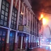Hiện trường vụ cháy hộp đêm ở Tây Ban Nha. (Nguồn: Sky News)
