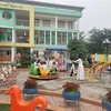 Trường Mầm non tại xã Tiền Yên, huyện Hoài Đức (Hà Nội) chuẩn bị cơ sở vật chất để đạt chuẩn quốc gia. (Ảnh: Phương Anh/TTXVN)
