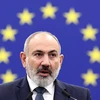 Thủ tướng Armenia Nikol Pashinyan phát biểu tại Nghị viện châu Âu ở Strasbourg, Pháp. (Ảnh: AFP/TTXVN)