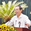 Bí thư Thành ủy Thành phố Hồ Chí Minh Nguyễn Văn Nên phát biểu tại Hội nghị. (Nguồn: Trang tin điện tử Đảng bộ Thành phố Hồ Chí Minh)