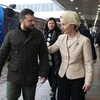 Chủ tịch EC Ursula von der Leyen và Tổng thống Ukraine Volodymyr Zelensky. (Nguồn: X)