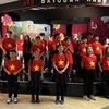 Tiết mục "Việt Nam ơi" trong buổi lễ Ngày hội Gia đình của Trường tiếng Việt AWO. (Ảnh: Phương Hoa/TTXVN)