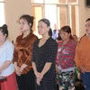 Tòa án Nhân dân tỉnh Bạc Liêu tổ chức xét xử sơ thẩm đường dây dụ dỗ, tổ chức đưa 11 phụ nữ Việt Nam gả bán cho người Trung Quốc trái phép. (Ảnh: Tuấn Kiệt/TTXVN)