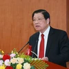Ông Phan Đình Trạc, Ủy viên Bộ Chính trị, Bí thư Trung ương Đảng, Trưởng Ban Nội chính Trung ương, phát biểu chỉ đạo hội nghị. (Ảnh: Phương Hoa/TTXVN)