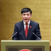 Tổng Thư ký Quốc hội, Chủ nhiệm Văn phòng Quốc hội Bùi Văn Cường phát biểu. (Ảnh: Phạm Kiên/TTXVN)