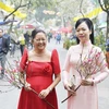 Phu nhân Chủ tịch nước và Phu nhân Tổng thống Philippines thăm chợ hoa Tết