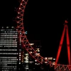 Vòng quay London Eye chuyển màu đỏ và vàng trong dịp Tết Nguyên đán. (Nguồn: Xihua)
