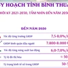 Quy hoạch tỉnh Bình Thuận thời kỳ 2021-2030, tầm nhìn đến năm 2050
