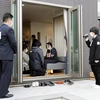 Nhân viên trung tâm tư vấn trẻ em và Cảnh sát Nhật Bản tổ chức một buổi đào tạo ở tỉnh Chiba, tháng 11/2023. (Nguồn: Kyodo)
