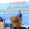 Thủ tướng Phạm Minh Chính phát biểu tại Hội nghị tổng kết Quyết định số 178 về phát triển tổng thể đảo Phú Quốc. (Ảnh: Dương Giang/TTXVN)