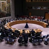 Quang cảnh một phiên họp của Hội đồng Bảo an Liên hợp quốc ở New York, Mỹ về tình hình Palestine. (Ảnh: AFP/TTXVN)