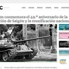 Ảnh chụp màn hình bài báo về Chiến thắng 30/4 của dân tộc Việt Nam đăng trên báo ABC Mundial của Argentina. (Ảnh: Diệu Hương/TTXVN)