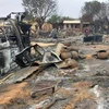 Cảnh đổ nát sau một vụ tấn công tại Bắc Darfur, Sudan, tháng 9/2023. (Ảnh: AFP/TTXVN)