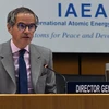 Tổng Giám đốc IAEA Rafael Grossi phát biểu trong một cuộc họp ở Vienna, Áo. (Ảnh: THX/TTXVN)