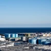 Các bể chứa nước thải chưa qua xử lý tại nhà máy điện hạt nhân Fukushima, Nhật Bản. (Ảnh: AFP/TTXVN)