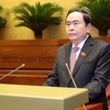 Phó Chủ tịch Thường trực Quốc hội Trần Thanh Mẫn điều hành hoạt động của Ủy ban Thường vụ Quốc hội và Quốc hội phát biểu khai mạc. (Ảnh: Nhan Sáng/TTXVN)