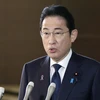 Thủ tướng Nhật Bản Fumio Kishida phát biểu với báo giới tại thủ đô Tokyo. (Ảnh: Kyodo/TTXVN)