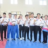 Các vận động viên Việt Nam đoạt Huy chương trong ngày thi đấu thứ 3. (Ảnh: Văn Dũng/TTXVN)