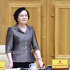 Bộ trưởng Bộ Nội vụ Phạm Thị Thanh Trà phát biểu. (Ảnh: Dương Giang/TTXVN)