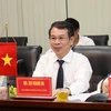 Ông Bùi Hoàng Hà, Ủy viên Ban thường vụ Tỉnh ủy, Phó Chủ tịch Thường trực HĐND tỉnh Ninh Bình, phát biểu tại buổi làm việc. (Ảnh: Đức Phương/TTXVN)