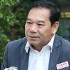 Phó Trưởng ban Tuyên huấn Trung ương Đảng Nhân dân Cách mạng Lào, Tổng Biên tập báo Pasaxon Vanxay Tavinyan trả lời phỏng vấn phóng viên TTXVN tại Vientiane. (Ảnh: Đỗ Bá Thành/TTXVN)