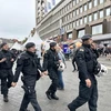 Cảnh sát Đức được tăng cường để đề phòng các tình huống quá khích của cổ động viên tại EURO 2024. (Ảnh: Anh Ngọc/TTXVN)