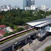 Đoạn trên cao của dự án metro Nhổn-Ga Hà Nội đã được cấp chứng nhận an toàn hệ thống. (Ảnh: Huy Hùng/TTXVN)