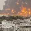 Quân đội Israel tấn công cảng Hodeidah.(Nguồn: Arab networks)