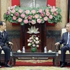 Chủ tịch nước Tô Lâm tiếp Thủ tướng Hàn Quốc Han Duck Soo. (Ảnh: Nhan Sáng/TTXVN)