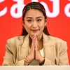 Bà Paetongtarn Shinawatra, thành viên đảng Pheu Thai (Vì nước Thái) trong cuộc họp báo tại Bangkok, ngày 15/5/2023. (Ảnh: AFP/TTXVN)