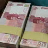 Đồng rupiah của Indonesia. (Ảnh: AFP/TTXVN)