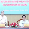 Trưởng Ban Dân nguyện Dương Thanh Bình phát biểu tại cuộc làm việc. (Nguồn: Cổng thông tin điện tử Quốc hội)