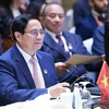 Thủ tướng Phạm Minh Chính tham dự và phát biểu tại Phiên toàn thể Hội nghị Cấp cao ASEAN lần thứ 44. (Ảnh: Dương Giang/TTXVN)