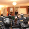 Quang cảnh buổi gặp tại trụ sở Đại sứ quán Việt Nam tại Thụy Điển. (Ảnh: Thanh Hải/Vietnam+)
