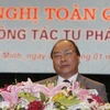 Phó Thủ tướng Nguyễn Xuân Phúc phát biểu chỉ đạo Hội nghị. (Ảnh: Hoàng Hải/TTXVN)