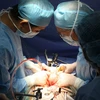 Giáo sư Jean-Baptiste Ricco (giữa) trong một ca phẫu thuật tại Việt Nam. (Ảnh: P.K/Vietnam+)