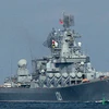 Tàu khu trục thuộc Hạm đội Biển Đen của Nga tại vịnh Sevastopol. (Ảnh: AFP/TTXVN)