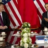 Cuộc gặp song phương Mỹ- Trung Quốc trước thềm Hội nghị thượng đỉnh an ninh hạt nhân. (Ảnh: AFP/TTXVN)