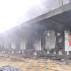 Hiện trường vụ cháy chợ Phố Hiến. (Ảnh minh họa. Nguồn: PV/Vietnam+)