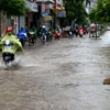 Mưa to gây ngập cục bộ một số khu vực tại Hà Nội