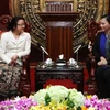 Phó Chủ tịch QH Nguyễn Thị Kim Ngân tiếp Đoàn nữ Quốc hội Lào