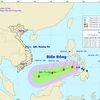 Vị trí tâm bão Jangmi ở phía Đông biển Xu lu của Philippines
