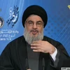 Thủ lĩnh phong trào Hezbollah tại Liban Hassan Nasrallah trong cuộc phỏng vấn trên kênh truyền hình Al-Manar ngày 9/1 vừa qua. (Ảnh: AFP/TTXVN)