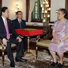 Công chúa Maha Chakri Sirindhorn tiếp Thủ tướng Nguyễn Tấn Dũng cùng Phu nhân. (Ảnh: Đức Tám/TTXVN)