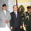 Đại sứ Tôn Sinh Thành và Tổng thống Nepal Ram Baran Yadav. (Ảnh: Minh Lý-Đăng Chính/Vietnam+)