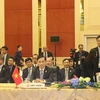 Thứ trưởng Lê Hoài Trung, Trưởng SOM Việt Nam tại các hội nghị. (Ảnh: Kim Dung-Chí Giáp/Vietnam+)