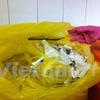 Túi đựng những loại rác thải y tế nguy hại. (Ảnh: Thùy Giang/Vietnam+)