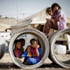 Trẻ em Syria chơi đùa tại một trại tị nạn. (Nguồn: ZUMA)